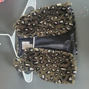 Green cheetah print toddler vest